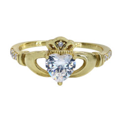 ACZ1532 GOLD CLEAR CZ