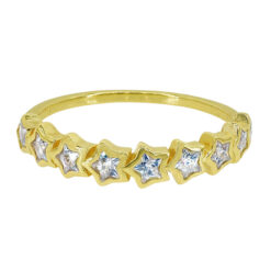 ACZ0885_2 GOLD CLEAR CZ